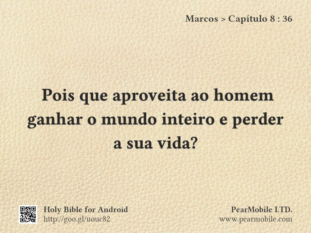 Marcos, Capítulo 8:36